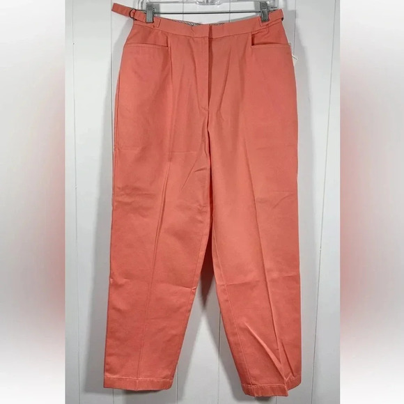 Westbound Petites SZ 10P Dress Pants Flat Front Flare Burn Coral Adjustable - Picture 1 of 8
